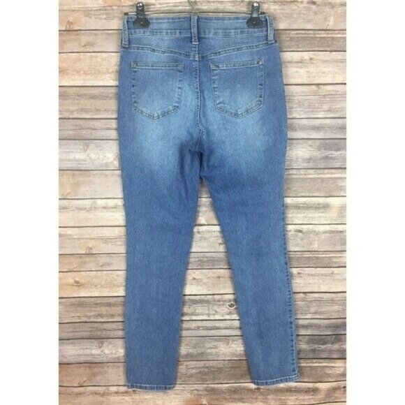 NYDJ Jeans Blue Light Wash Legging Jegging Skinnny Leg Stretch Size 4 - Picture 2 of 5